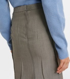 Victoria Beckham Draped wool and mohair midi skirt