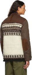 Junya Watanabe Brown & White Sweater Jacket