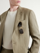 J MUESER - Knitted Cotton T-Shirt - Neutrals