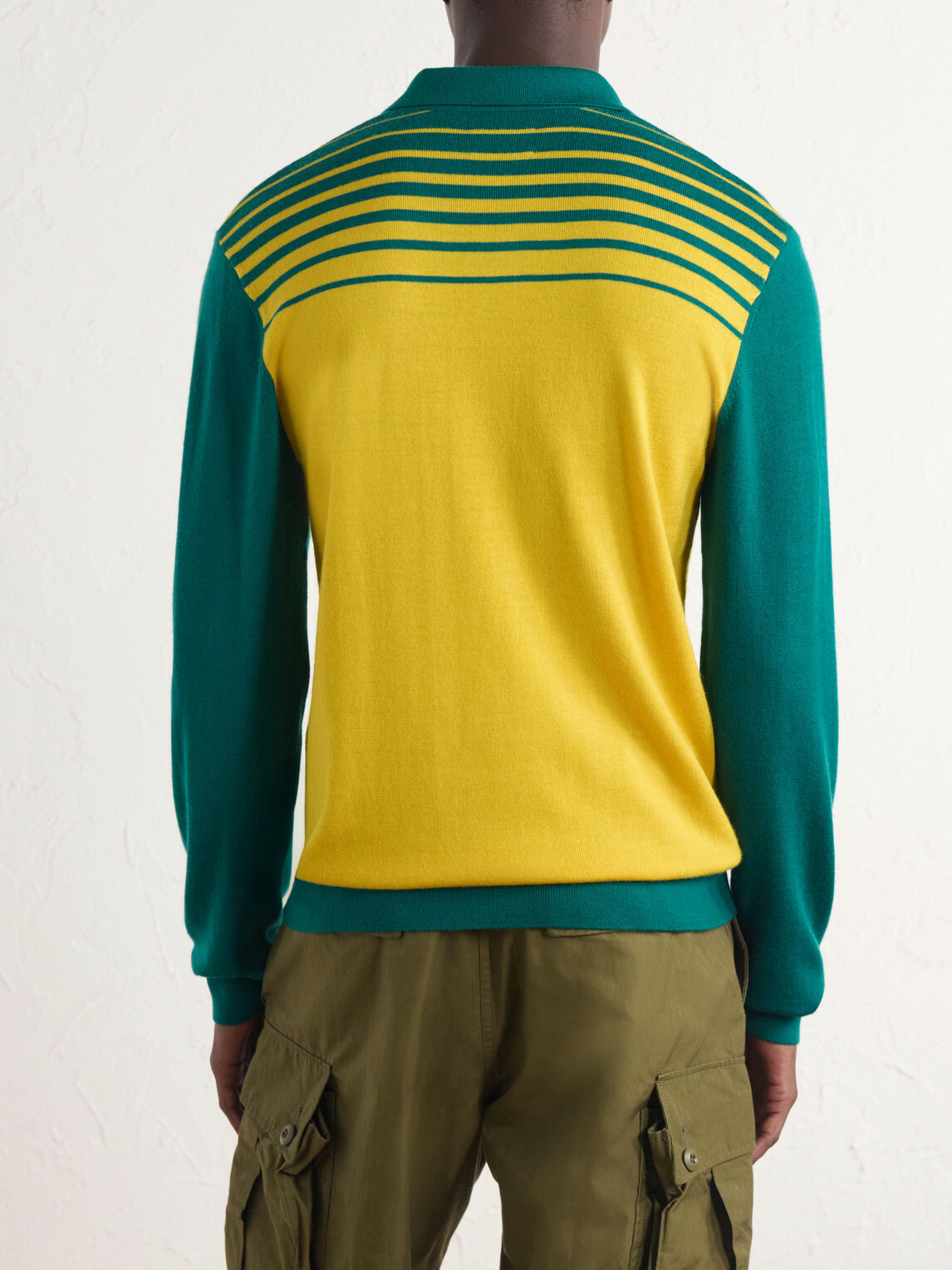 Aimé Leon Dore - Logo-Embroidered Merino Wool Polo Shirt - Yellow