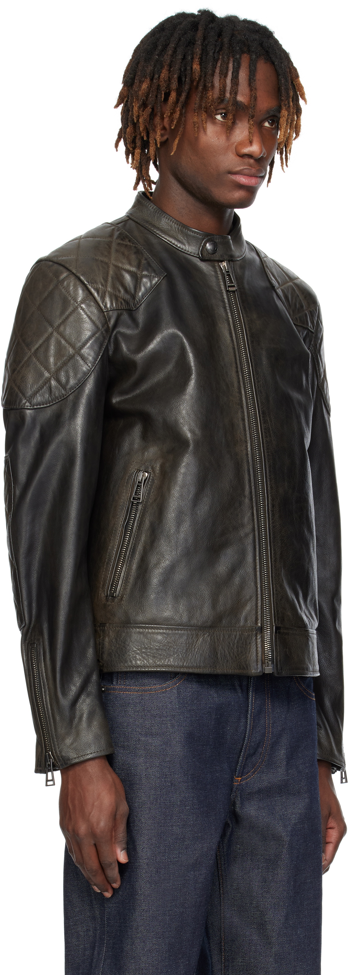 Belstaff Black Outlaw Leather Jacket Belstaff