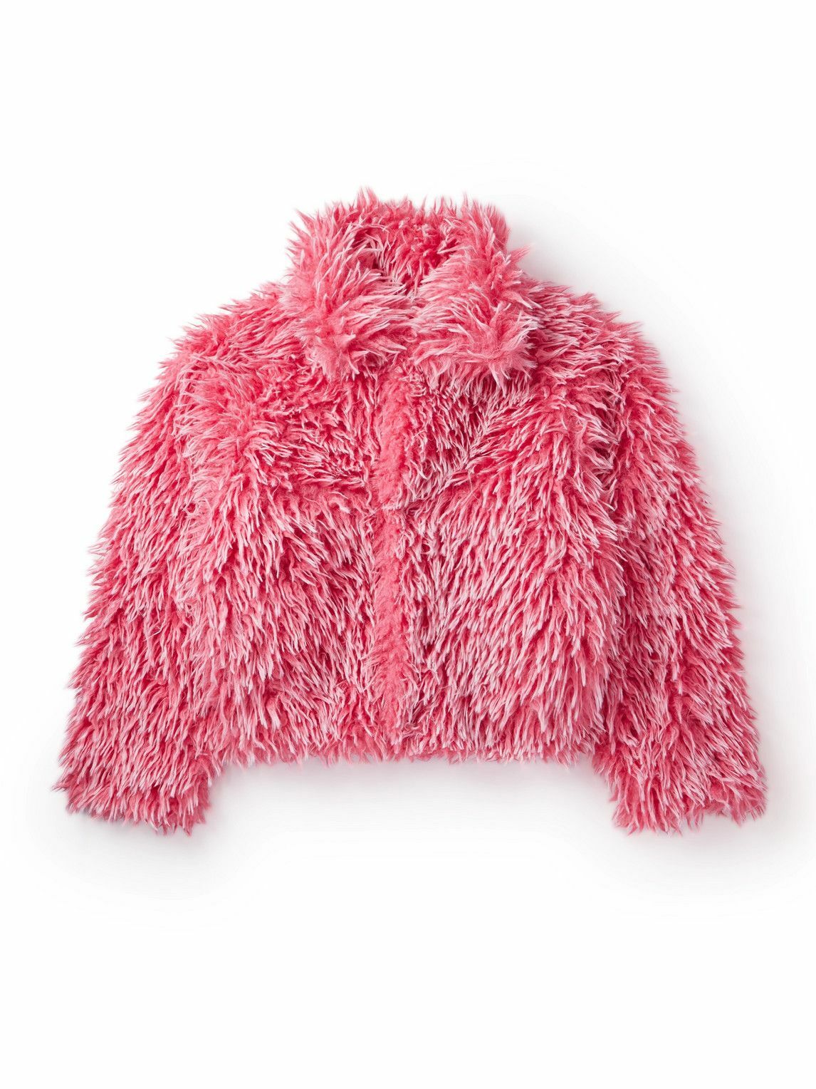 ERL - Hooded Plush Fabric Jacket - Pink