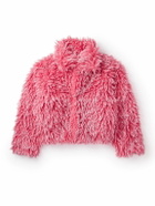 ERL - Hooded Plush Fabric Jacket - Pink