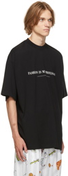 VETEMENTS Black 'Fashion Is My Profession' T-Shirt