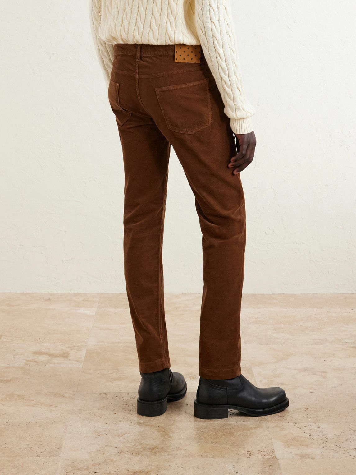 Massimo Alba - Alunga Straight-Leg Cotton-Corduroy Trousers - Brown