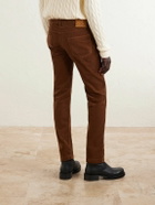 Massimo Alba - Alunga Straight-Leg Cotton-Corduroy Trousers - Brown