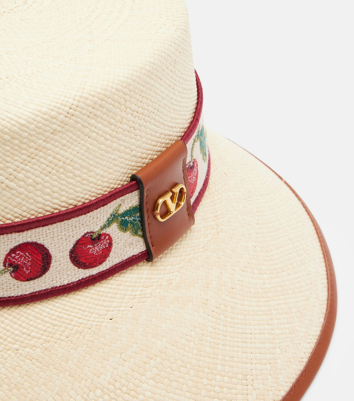 Valentino Cherryfic straw bucket hat