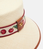 Valentino Cherryfic straw bucket hat