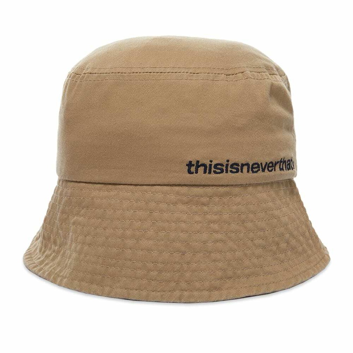 Photo: thisisneverthat Men's Logo Bucket Hat in Khaki