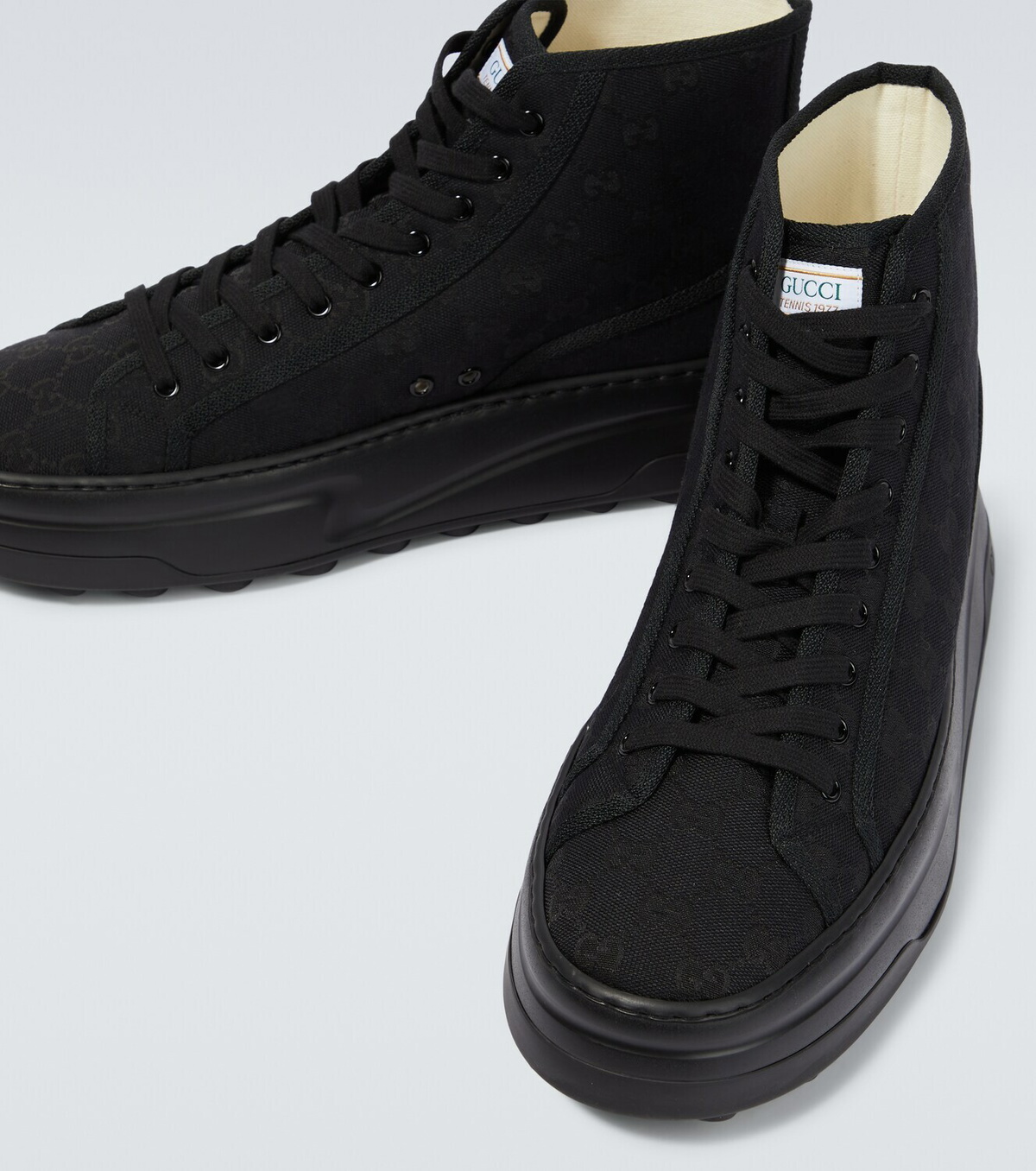Gucci GG jacquard high-top sneakers Gucci display picture 1