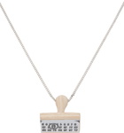 MM6 Maison Margiela Silver Stamp Necklace