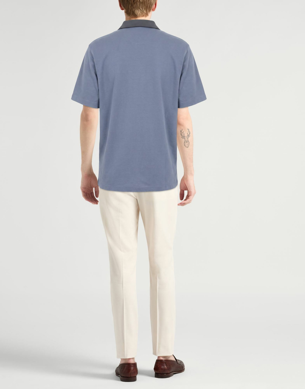 Brioni Mens Polo shirt Slate in Blue