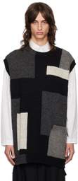 YOHJI YAMAMOTO Black Intarsia Vest