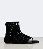 Alaïa Neo Vienne suede thong sandals