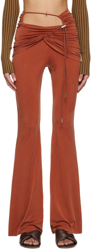 Photo: Jacquemus Orange Le Raphia 'Le Pantalon Espelho' Leggings