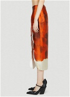 Prada - Watercolour Split Skirt in Orange