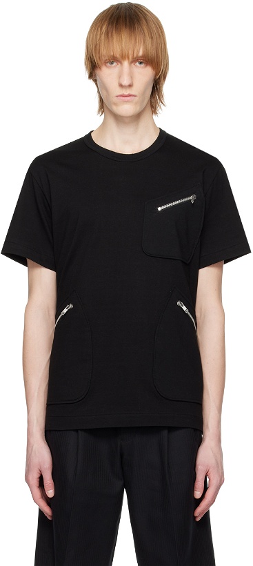 Photo: Comme des Garçons Homme Deux Black Zip T-Shirt