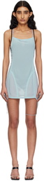 HYEIN SEO Blue Beaded Slip Mindress
