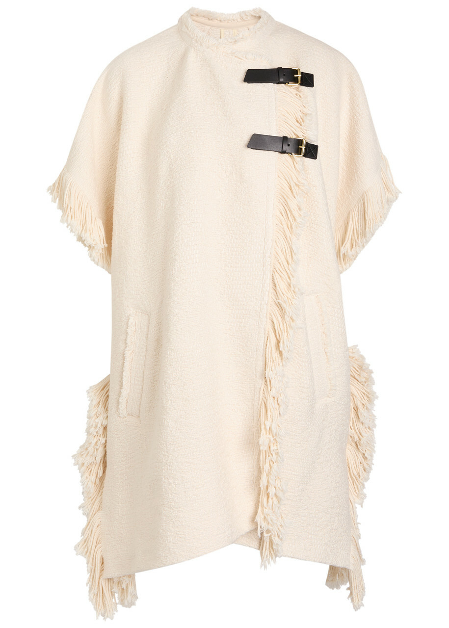Isabel Marant Greya Bouclé Wrap Coat Ecru