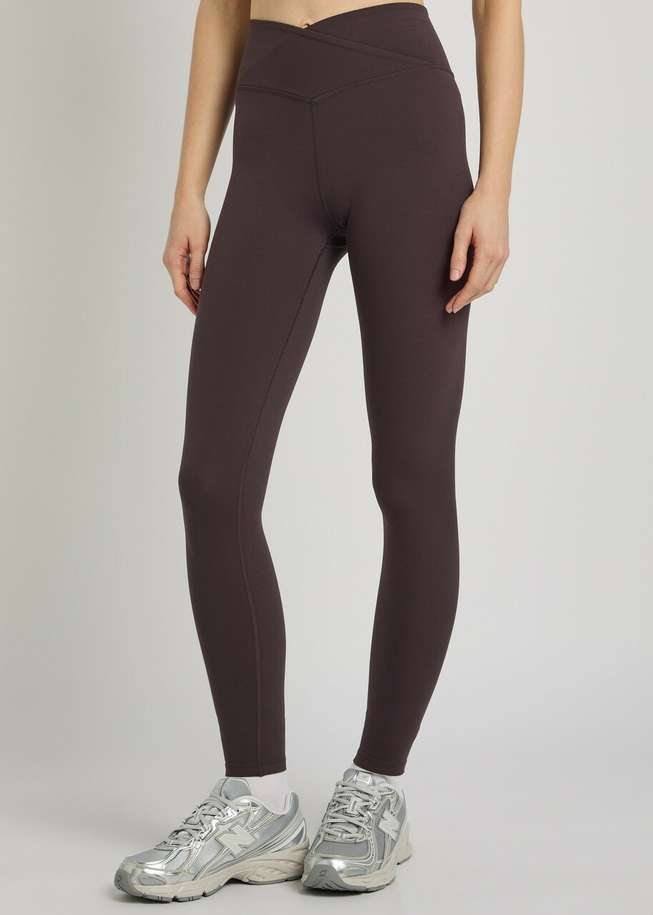 Tala Dayflex Cross-over Stretch-jersey Leggings Brown