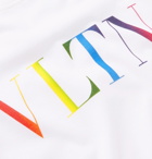 VALENTINO - Logo-Print Cotton-Jersey T-Shirt - White