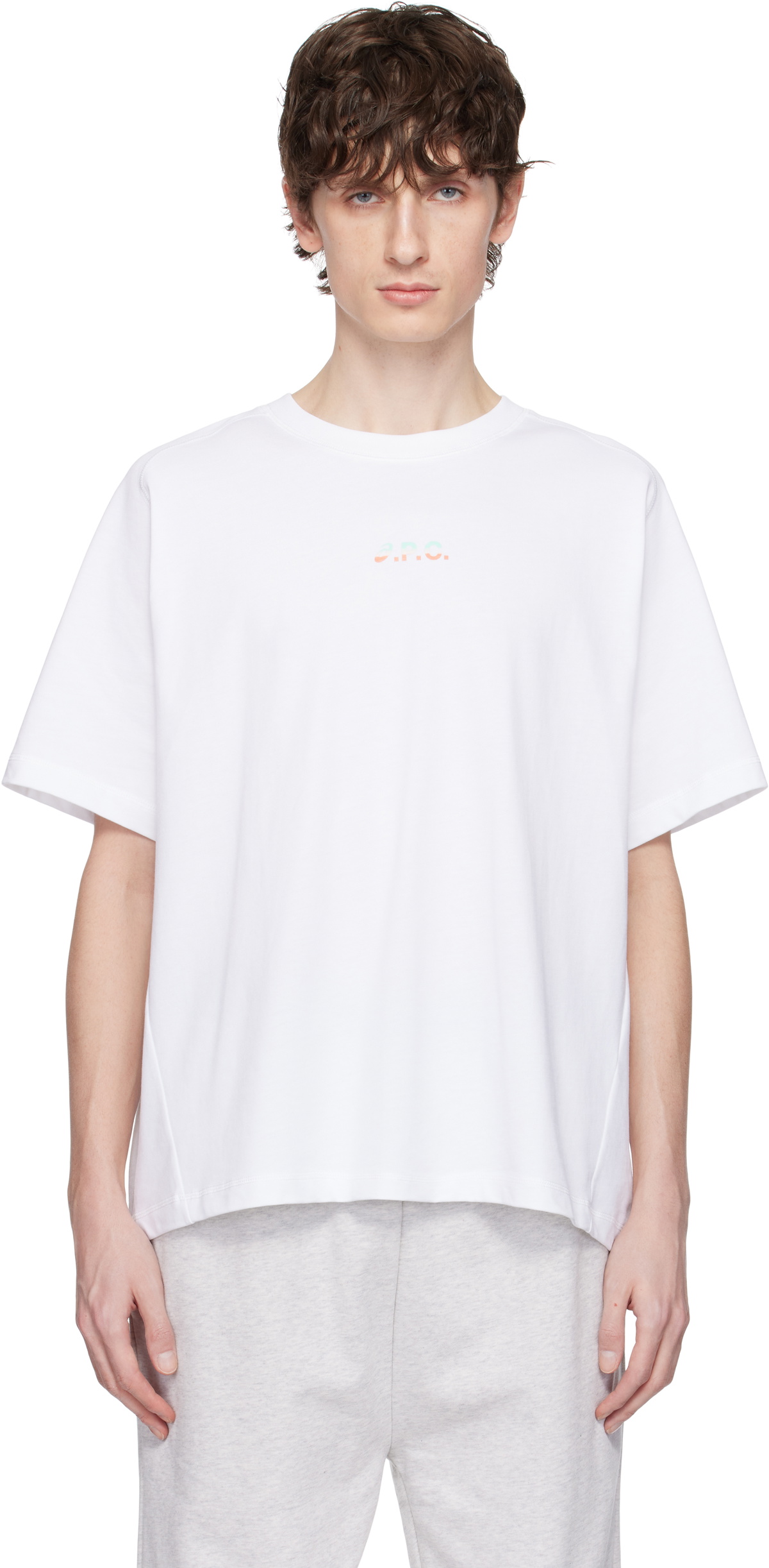 A.P.C. x Lacoste Stripe Polo Shirt in Pink A.P.C.