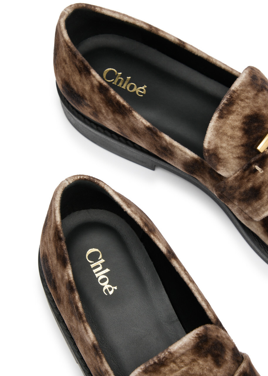 Chloe Marcie 25 Leopard-print Velvet Loafers