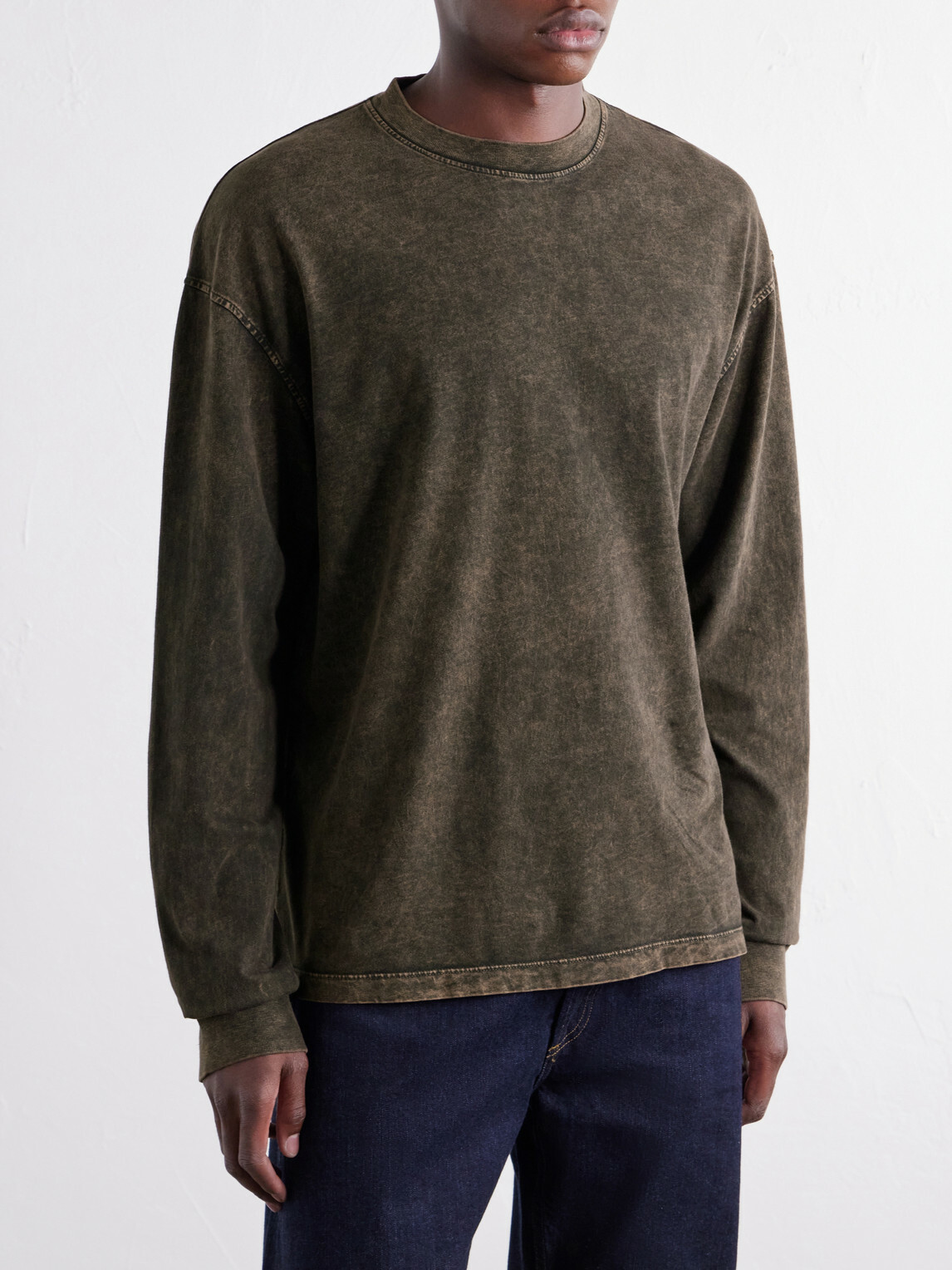 AGOLDE - Asha Cotton-Jersey T-Shirt - Brown