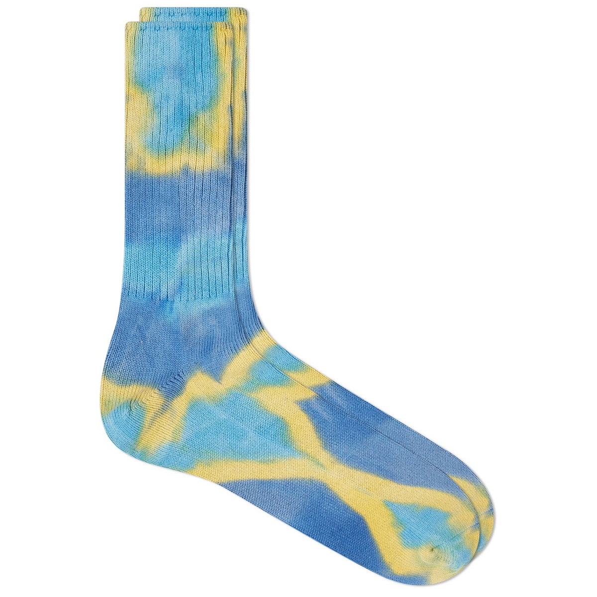 Anonymous Ism Tie Dye Crew Sock in Blue