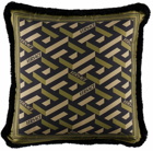 Versace Navy & Brown Monogram Smile Cushion