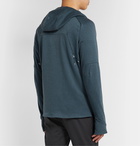 On - Melangé Jersey Half-Zip Hoodie - Blue