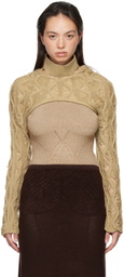 Isa Boulder Beige Fudgy Sleeves