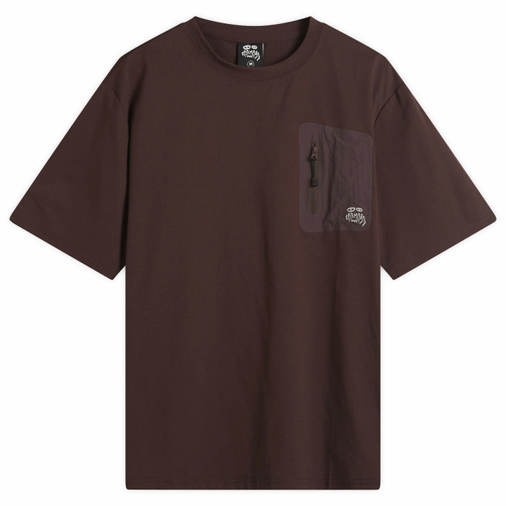 Photo: Karma8a Men's Logo Pocket Rue T-Shirt in Brown