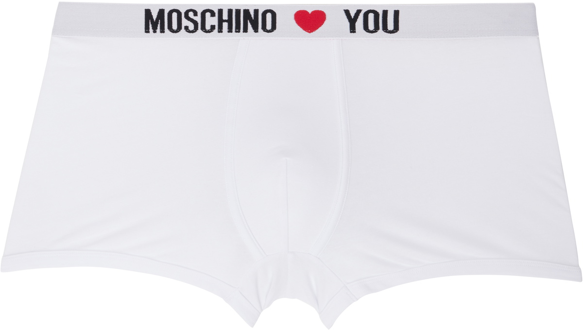 Moschino Two-Pack Black & White 'My Valentine' Boxers