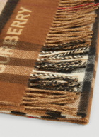 Giant Check Lateral Split Scarf in Brown