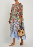 Etro Printed Crepe Midi Beach Dress Multicoloured