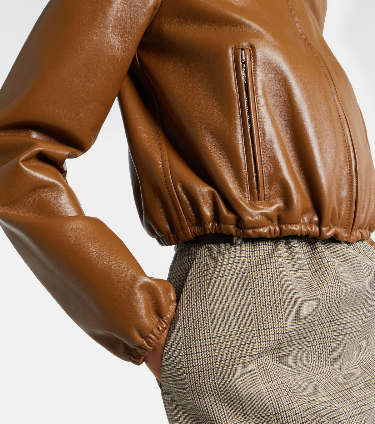 Gucci Leather bomber jacket