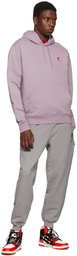 AMI Paris Purple Ami De Cœur Hoodie