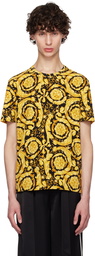 Versace Underwear Yellow & Black Barocco T-Shirt