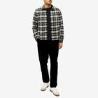 Officine Generale Men's Officine Générale Harring Padded Check Overshirt in Black/Ecru