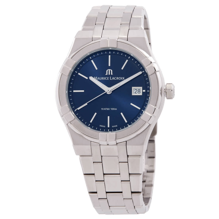 Photo: Maurice Lacroix Aikon Quartz Blue Dial Mens Watch AI1108-SS002-430-1