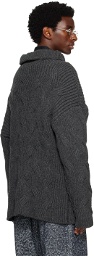 KOZABURO Gray Vented Sweater