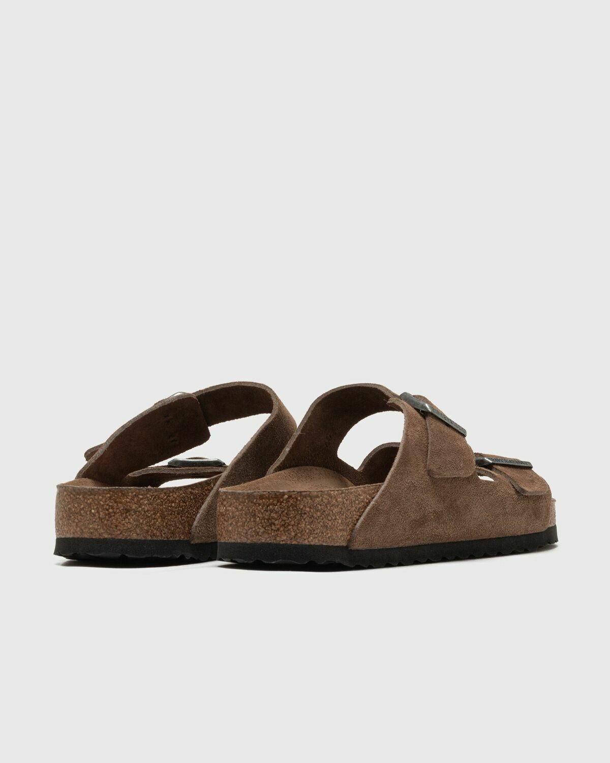 Birkenstock Arizona Soft Footbed Suede Leather Brown Mens Sandals & Slide