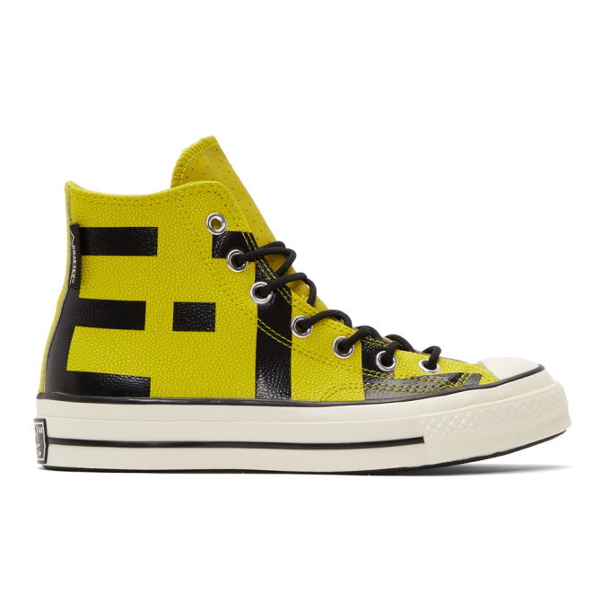 Photo: Converse Yellow Leather Chuck 70 High Sneakers