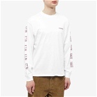 PACCBET Men's Long Sleeve Multi Logo T-Shirt in White