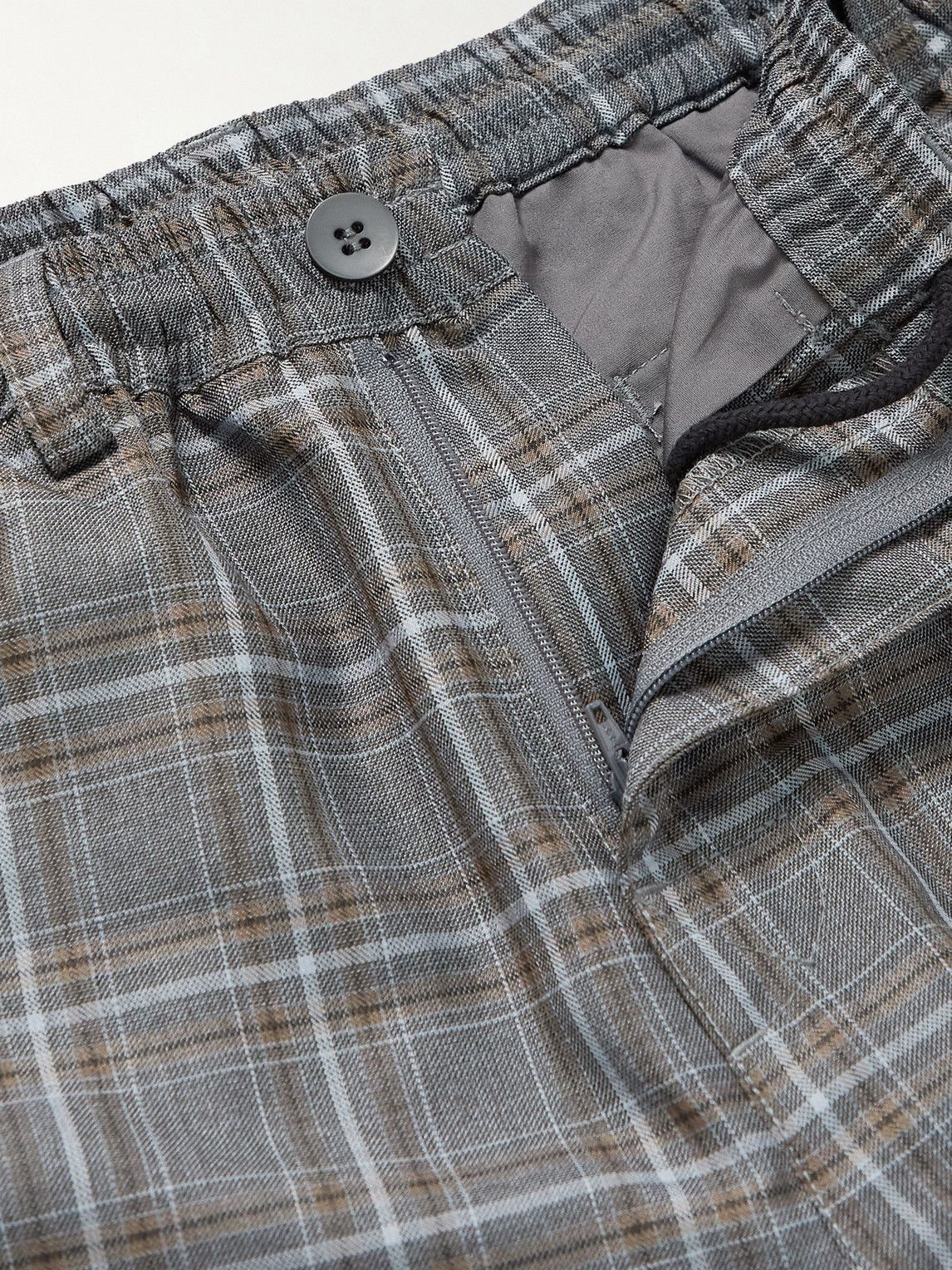 Cellar Door Alfred white and black checked pants for men