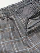 Malbon Golf - Tradition Straight-Leg Cropped Checked Jersey Golf Trousers - Gray