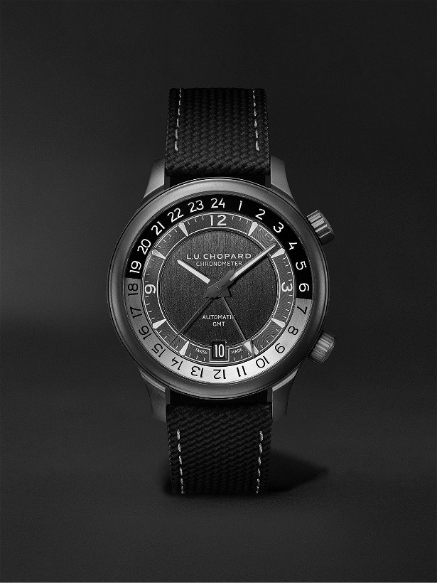 Photo: Chopard - L.U.C GMT One Limited Edition Automatic Chronometer 42mm Titanium and Rubber Watch, Ref. No. 168579-3004