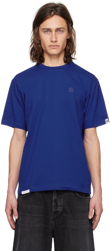 Photo: AAPE by A Bathing Ape Blue Embroidered T-Shirt