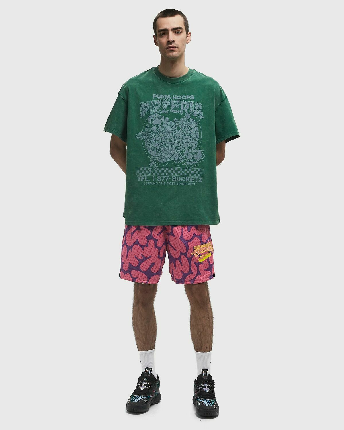 Puma Hoops x TMNT Short Red Mens Sport & Team Short